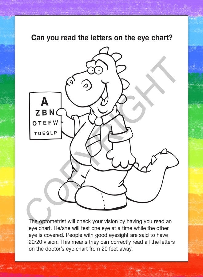 ZOCO - Learn About Eye Care Coloring Books (25 Bulk Pack, Without Crayons) - Optometrist, Eye Doctor Gifts - Games, Puzzles, Activities for Kids - Image 3